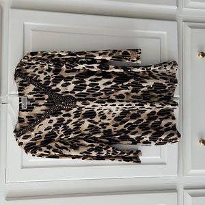 JM Collection leopard print tunic